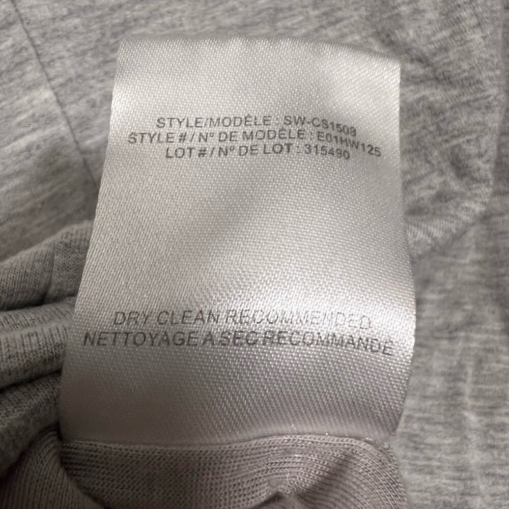 Helmut Lang Villous Sweatshirt Knit Cowl Neck Asymmetrical Zip Jacket Gray S - Picture 7 of 7